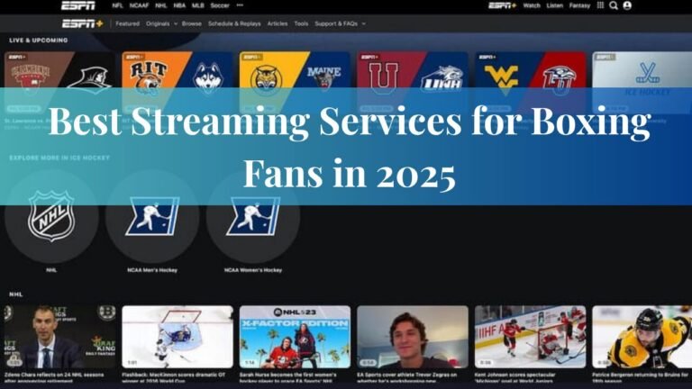 best streaming services for boxing fans