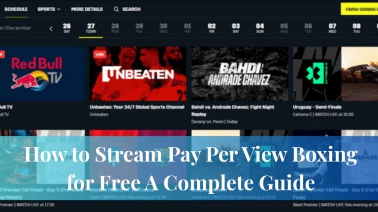 How to Stream Pay Per View Boxing for Free