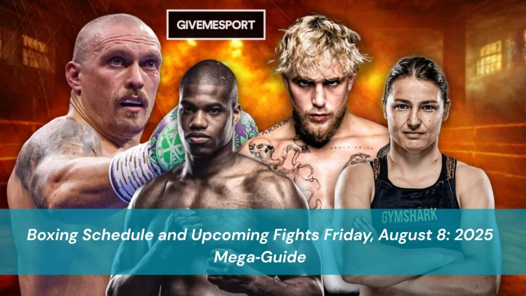 Boxing Schedule and Upcoming Fights Friday,